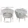 Artiss Armchair Velvet Fabric Grey 71x71x68cm - Iconic Shell Back Design, High Resilience Foam, Gold Legs