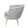 Artiss Armchair Velvet Fabric Grey 71x71x68cm - Iconic Shell Back Design, High Resilience Foam, Gold Legs