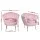 Artiss Armchair, Velvet Upholstery, 71x68x71cm, Pink, Vintage Shell Back, Gold Legs, High Resilience Foam Padding
