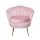 Artiss Armchair, Velvet Upholstery, 71x68x71cm, Pink, Vintage Shell Back, Gold Legs, High Resilience Foam Padding