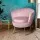 Artiss Armchair, Velvet Upholstery, 71x68x71cm, Pink, Vintage Shell Back, Gold Legs, High Resilience Foam Padding