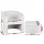Artiss Bouclé Accent Armchair with Storage Ottoman Footrest Sherpa Fleece Upholstery 150kg White for Living Room