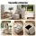 Artiss Bouclé Accent Armchair with Storage Ottoman Footrest Sherpa Fleece Upholstery 150kg White for Living Room