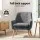 Artiss Anne Grey Armchair Set of 2 - Faux Linen, Full-Size, Tufted Design, Thick Foam, Rubber Wood Legs, 130kg Capacity