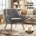 Artiss Anne Grey Armchair Set of 2 - Faux Linen, Full-Size, Tufted Design, Thick Foam, Rubber Wood Legs, 130kg Capacity