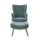 Artiss Armchair Set with Ottoman, Faux Linen, Blue, 58x52x85cm, Scandinavian Style, Comfortable & Durable