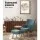 Artiss Armchair Set with Ottoman, Faux Linen, Blue, 58x52x85cm, Scandinavian Style, Comfortable & Durable
