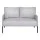 Artiss Kane 2-Seater Armchair Sofa, Grey Linen Upholstery, Metal Frame, Plush Cushions, 250kg Capacity, Modern Design