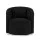 Artiss Round Swivel Armchair Black Sherpa Fleece, 360-Degree Rotation, Ergonomic Design, 73x74x67cm, 150kg Capacity