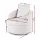 Artiss Round Swivel Armchair with Extra Pillow, White - 360° Swivel, Sherpa Fleece Upholstery, 70x76x84cm, 150kg