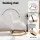 Artiss White Bouclé Fabric Rocking Armchair - Ergonomic Design with Metal Frame, Rubber Wood Legs, 180kg Capacity