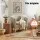 Artiss Abby Armchair Tub Chair Beige Faux Linen, Full Size, Thick Foam Padding, Rubber Wood Legs, 70x64x67.5cm