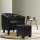 Artiss Armchair Set with Ottoman, PU Leather, Black, 70x62x64cm, Chesterfield Style, Elegant Home Seating Solution