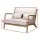 Artiss Olive Armchair Lounge Chair, Beige Faux Linen, Rubber Wood Frame, Modern Scandinavian Accent, 102cm