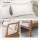 Artiss Olive Armchair Lounge Chair, Beige Faux Linen, Rubber Wood Frame, Modern Scandinavian Accent, 102cm
