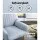 Artiss Sebastini Armchair, Faux Fabric, Blue Grey, 63x64.5x84cm, Stylish & Comfortable with Rubber Wood Legs