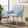 Artiss Sebastini Armchair, Faux Fabric, Blue Grey, 63x64.5x84cm, Stylish & Comfortable with Rubber Wood Legs
