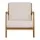 Artiss Armchair, Faux Fabric, Beige, 65x76.5x72.5cm, Comfortable Olive Design, High-Resilience Foam, Elegant & Sturdy