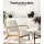 Artiss Armchair, Faux Fabric, Beige, 65x76.5x72.5cm, Comfortable Olive Design, High-Resilience Foam, Elegant & Sturdy