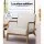 Artiss Olive Armchair Set of 2, Beige Faux Fabric, High-Resilience Foam, Rubber Wood Legs, 150kg Capacity, Easy Assembly