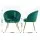 Artiss Eloise Velvet Armchair Green with Extra Wide Back, High Resilience Foam and Golden Splayed Legs