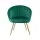 Artiss Eloise Velvet Armchair Green with Extra Wide Back, High Resilience Foam and Golden Splayed Legs