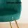 Artiss Eloise Velvet Armchair Green with Extra Wide Back, High Resilience Foam and Golden Splayed Legs