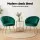 Artiss Eloise Velvet Armchair Green with Extra Wide Back, High Resilience Foam and Golden Splayed Legs
