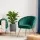 Artiss Eloise Velvet Armchair Green with Extra Wide Back, High Resilience Foam and Golden Splayed Legs