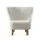 Artiss Felista Armchair - Luxurious White Sherpa Fabric, High-Back Support, Rubber Wood Legs, 150kg Capacity, 79x65x75cm