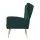 Artiss Armchair, Velvet Upholstery, Green, 73x77x91.5cm, Luxury Design, Comfortable High-Back, Golden Metal Legs