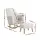 Artiss Rocking Chair Armchair, Linen Fabric, Beige, 95x63x94cm, Elegant Relaxation with Footrest, 150kg Capacity
