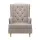 Artiss Rocking Chair Armchair, Faux Linen Fabric, Beige, 104x82.5x72cm, Convertible Design, Tufted Wingback Comfort
