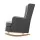 Artiss Rocking Chair Armchair, Linen Fabric, Grey, 104x82.5x72cm, Convertible Design, Tufted Wingback Comfort