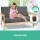 Artiss Skane 2-Seater Sofa Armchair - Scandinavian Design, Faux Linen, Rubber Wood, 113x62x68cm, Grey