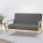 Artiss Skane 2-Seater Sofa Armchair - Scandinavian Design, Faux Linen, Rubber Wood, 113x62x68cm, Grey