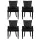 Artiss Cayes Black Velvet French Provincial Dining Chairs, 4-Pack – 54x62x96cm, Tufted Design, Rubber Wood Legs