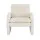 Artiss Bouclé White Armchair Accent Chair Lounge Tub Sofa, Curved Arm, Pine Wood, 75x76x87cm, 150kg Capacity
