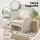 Artiss Bouclé White Armchair Accent Chair Lounge Tub Sofa, Curved Arm, Pine Wood, 75x76x87cm, 150kg Capacity