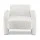 Artiss Bouclé White Armchair - Curved Seat, Pine Wood Frame, 150kg Capacity, Easy Assembly, 86x82x76cm Lounge Sofa