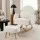 Artiss Bouclé Rocking Armchair and Ottoman Set White, Rubberwood Frame, Thick Foam, Waist Pillow, 150kg Capacity