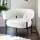 Artiss Armchair Accent Chair Boucle Fabric 80x65x72cm White Curved Design, Metal Frame, Extra Comfort, Easy Assembly