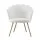 Artiss Callista Teddy Fleece Armchair White Shell Back with Gold Splayed Metal Legs and 180kg Capacity