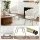 Artiss Callista Teddy Fleece Armchair White Shell Back with Gold Splayed Metal Legs and 180kg Capacity