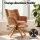 Artiss Velvet Swivel Armchair - 360° Rotation, Ergonomic Design, Soft Brown Upholstery, 66x69x84cm, Rubber Wood Legs