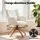 Artiss Velvet Swivel Armchair in White - 360° Swivel, Ergonomic Design, Rubber Wood Legs, 66x69x84cm, 110kg Capacity