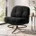 Artiss Swivel Nursing Armchair Lounge Chair 360-Degree Rotation Corduroy Steel Base 100kg Black Indoor Accent