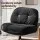 Artiss Swivel Nursing Armchair Lounge Chair 360-Degree Rotation Corduroy Steel Base 100kg Black Indoor Accent