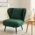 Artiss Green Corduroy Velvet Accent Armchair Lounge Chair with Wide Wing Back and Thick Cushion 150kg Capacity