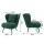 Artiss Green Corduroy Velvet Accent Armchair Lounge Chair with Wide Wing Back and Thick Cushion 150kg Capacity